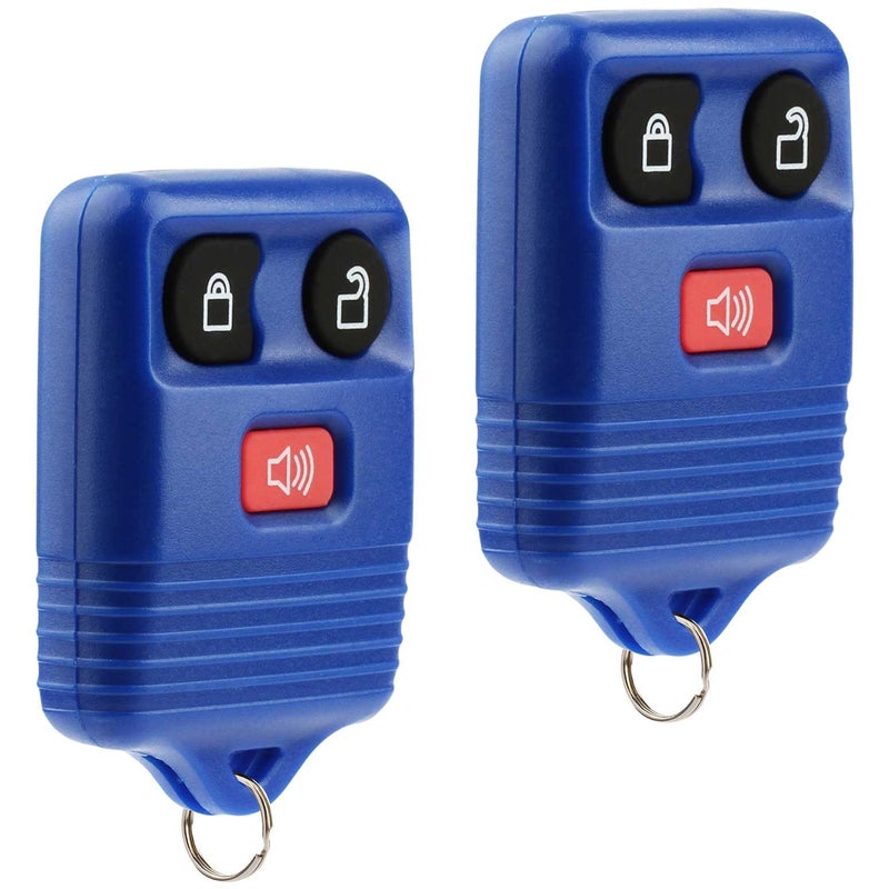 USARemote Key Fob Keyless Entry Remote fits Ford, Lincoln, Mercury, Mazda F150 F250 F350 Escape Expedition Explorer Ranger Flex (Blue), Set of 2 - Image 1